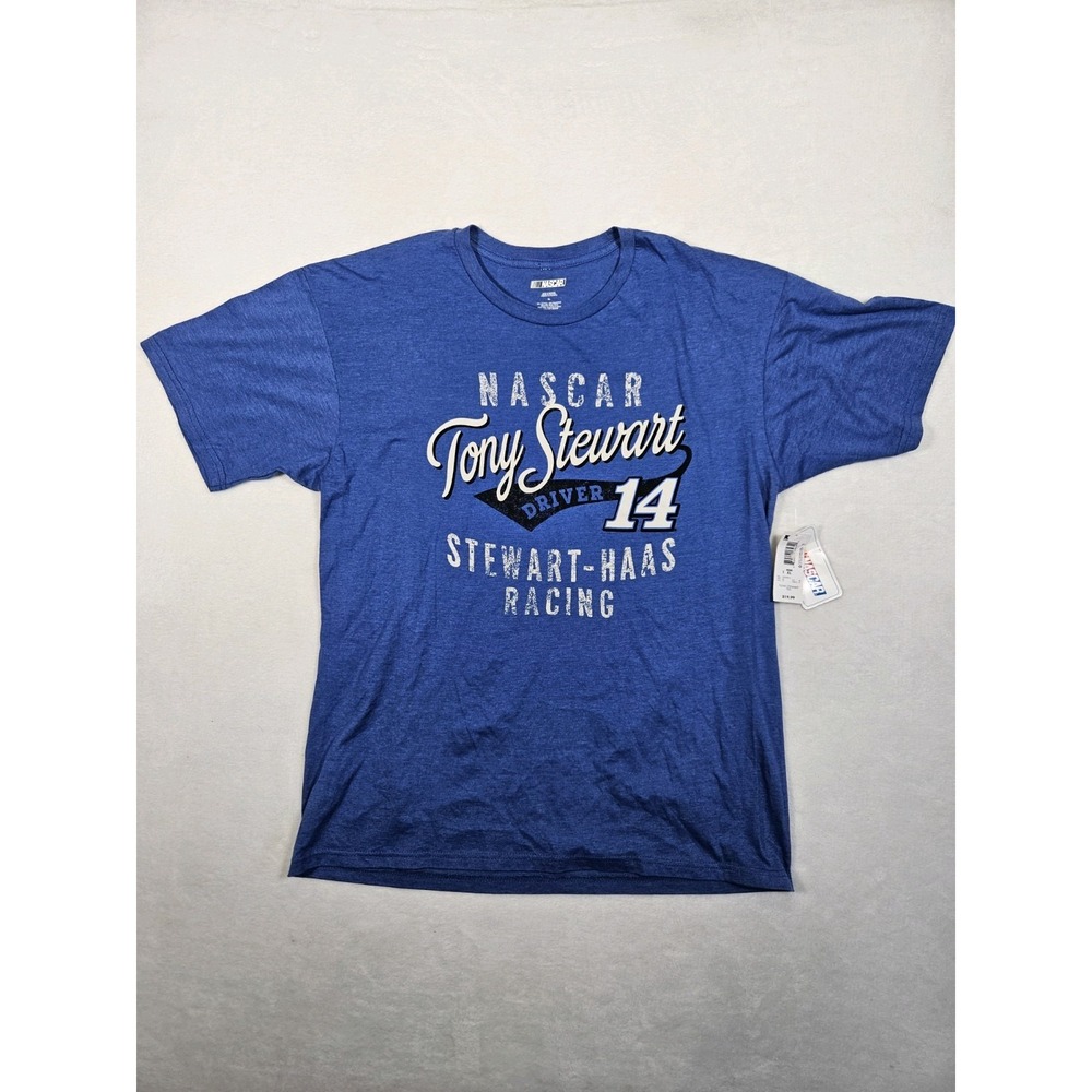 NASCAR #14 Driver Tony Stewart Tee Shirt Size XL Blue NWT‎ Racing